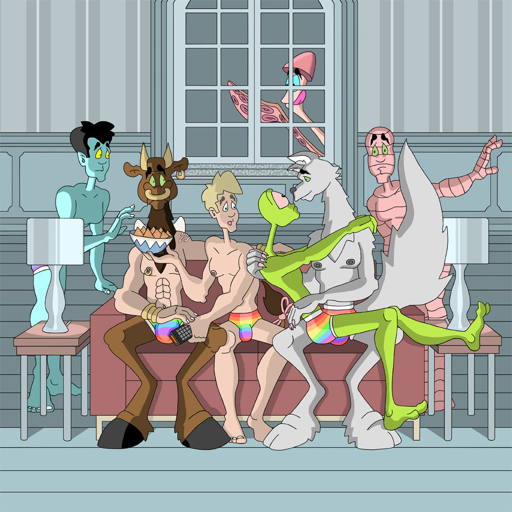 On the Couch (Limited Edition 14x14 inches Print)