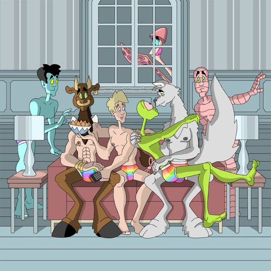 On the Couch (Limited Edition 14x14 inches Print)