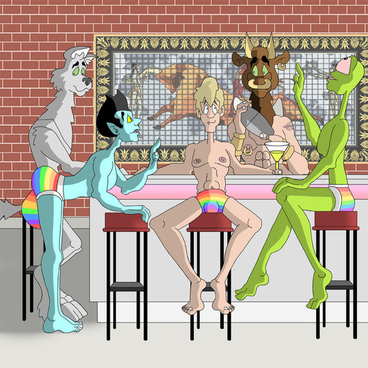 At the Bar (Limited Edition 14x14 inches Print)